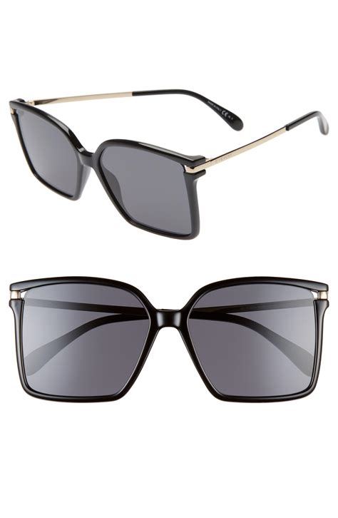 givenchy 57mm square sunglasses